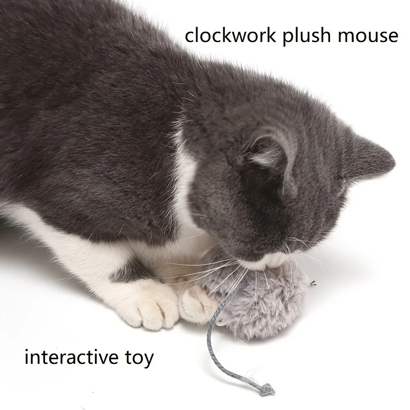 Cat toys, artificial mice Clockwork Vibrate Mouse Toy Wind Up for Cat Catching Playing Indoor