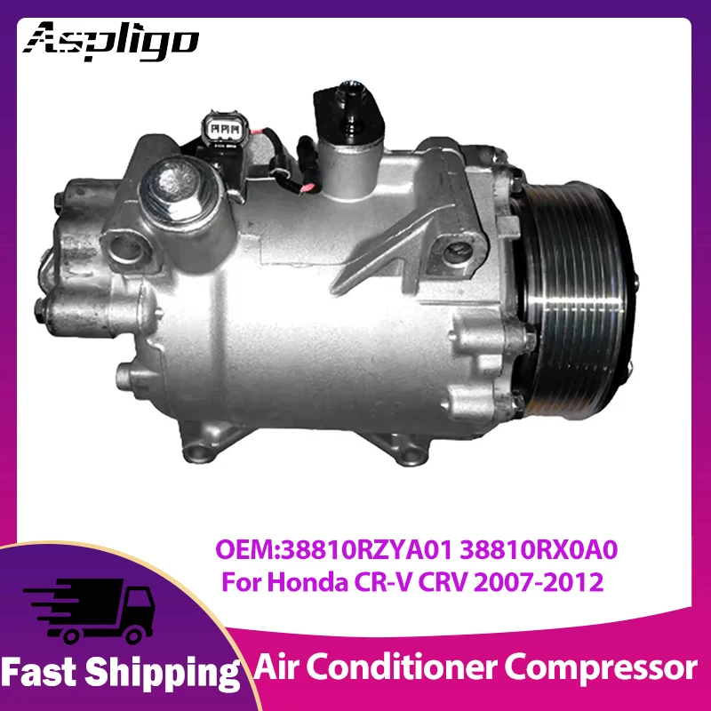 38810RZYA01 38810RX0A0 Auto Air Conditioner Compressor For Honda CR-V CRV 2007 2008 2009 2010 2011 2012 Automotive AC Compressor