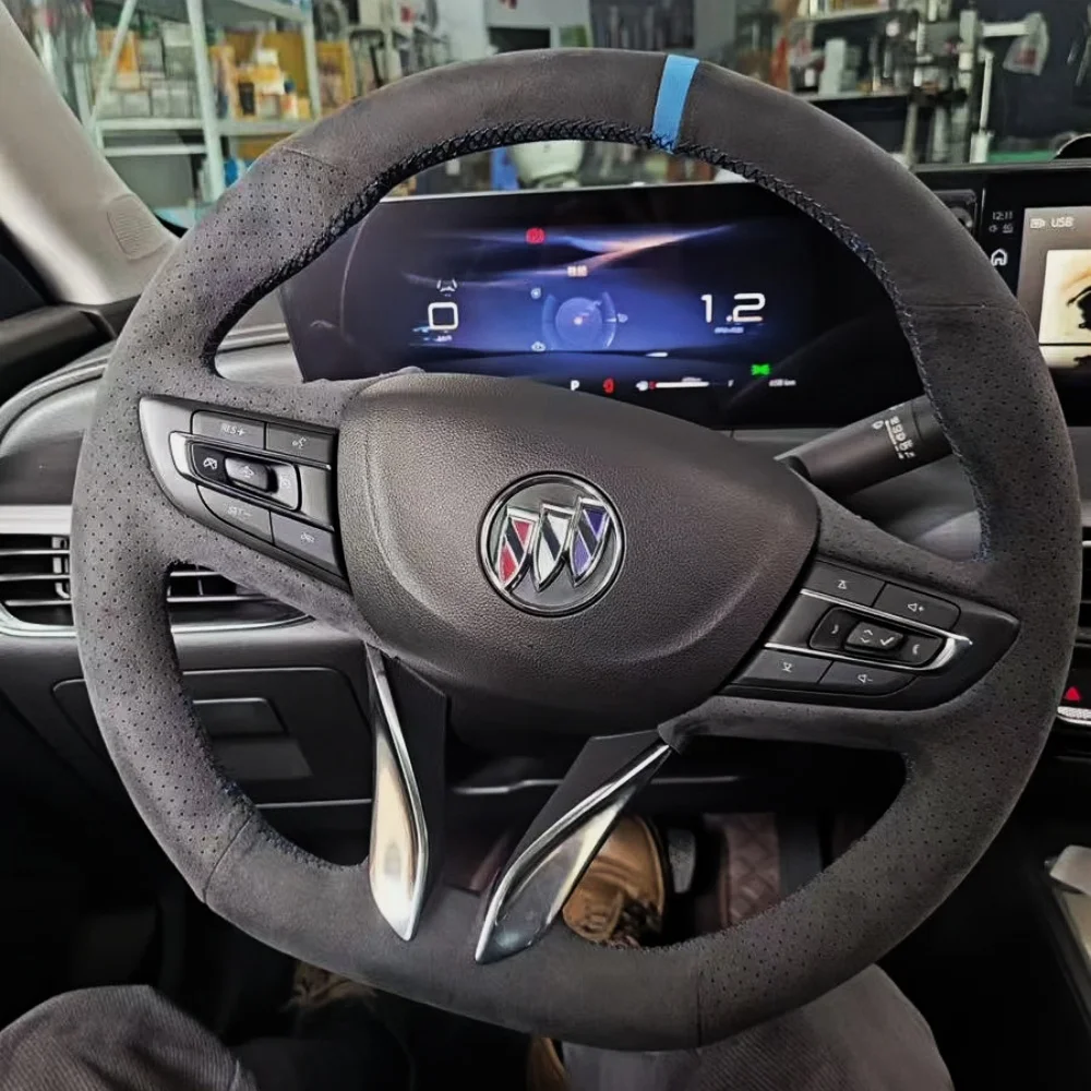 

Кастомизация автомобильный чехол на руль аксессуары ручное шитье замшевая кожа без скольжения для Buick Veron Pro 2020 2021 2202 2023
