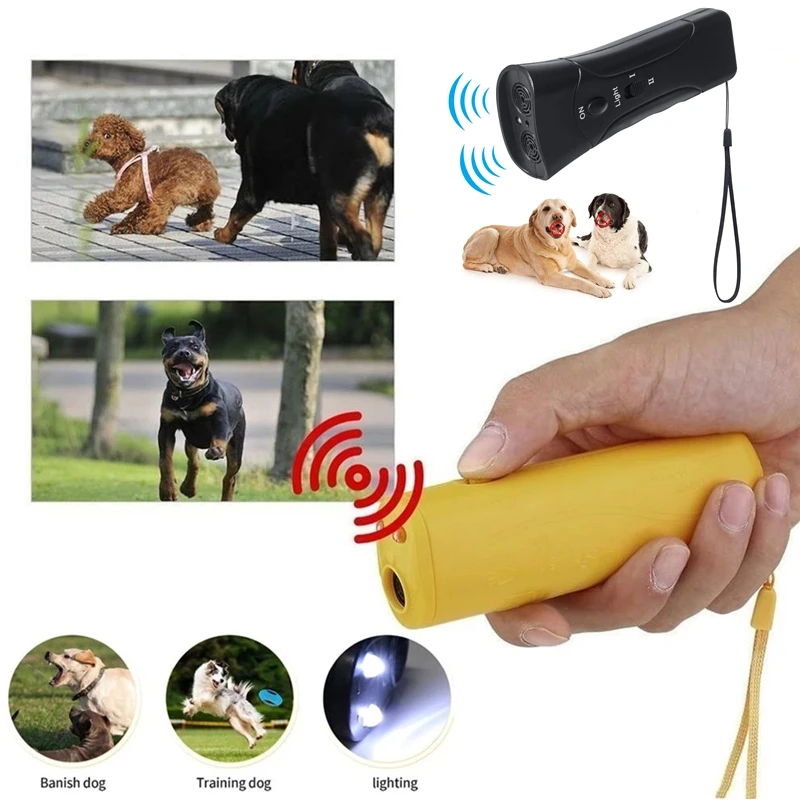 Strengthen Pet Dog Training equipment Ultrasound Repeller 3 in 1 Control Trainer Device Anti Barking Stop Bark Deterrents