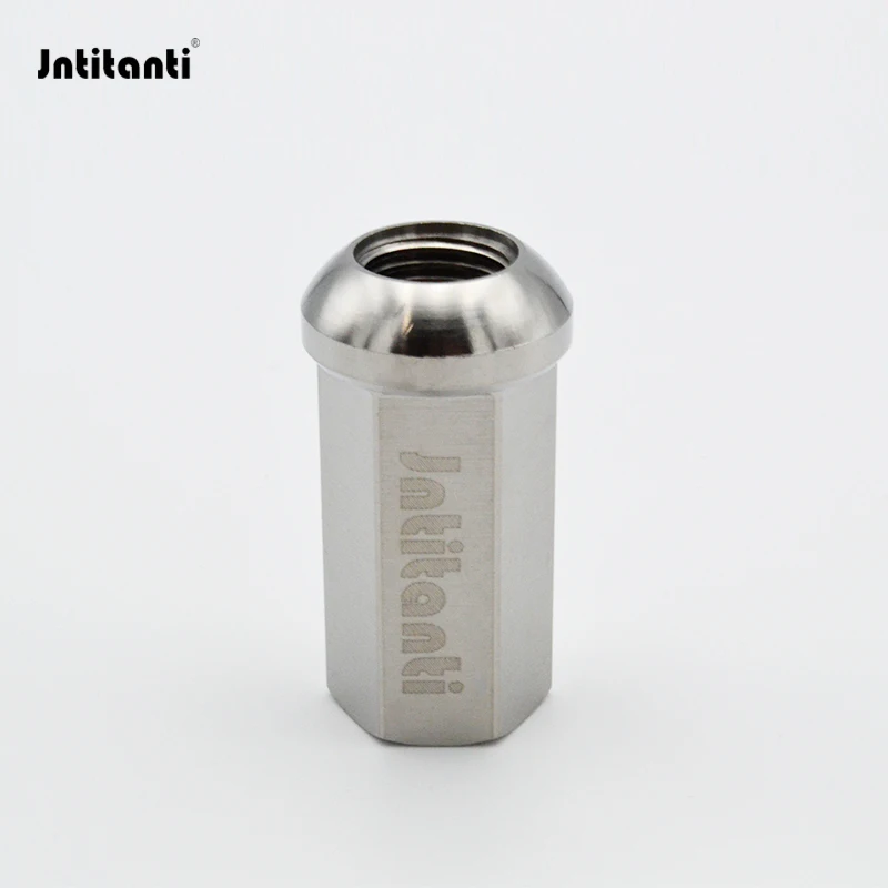 

Jntitanti Gr5 titanium wheel lug nut Tire nut titanium nut screws M14x1.5x50mm ball seat for Porsche Honda TypeR etc