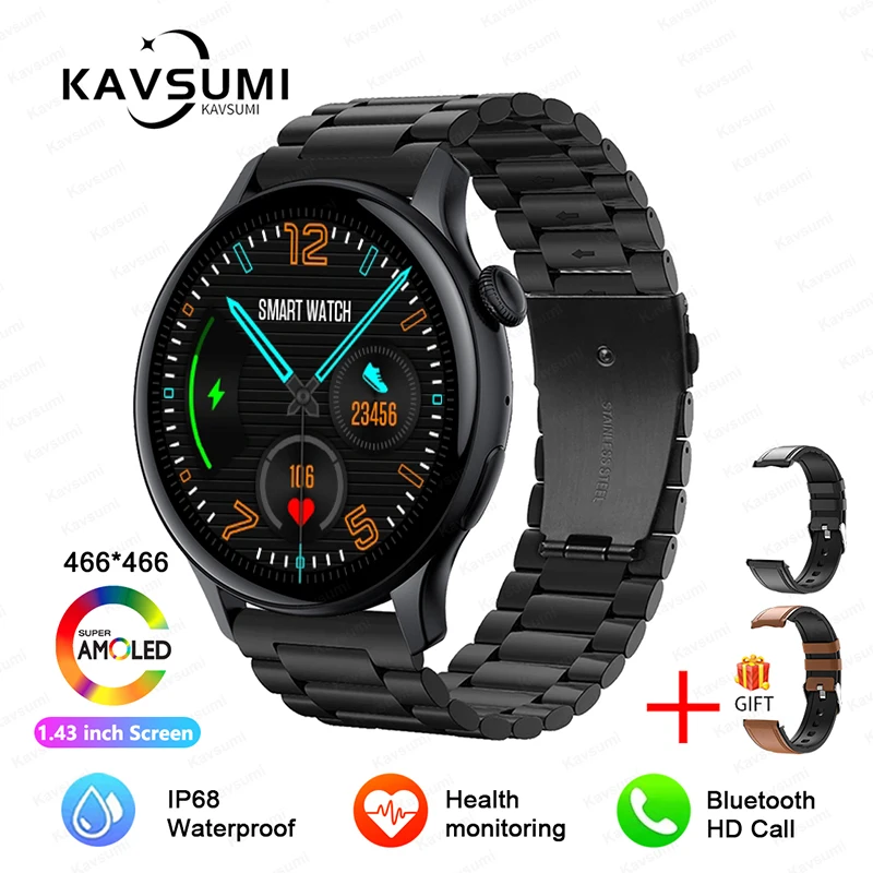 2025 NFC Smart Watch Amoled HD GPS Track Sports Heart Rate Bluetooth Call Waterproof Ladies Women Smartwatch For Huawei Xiaomi