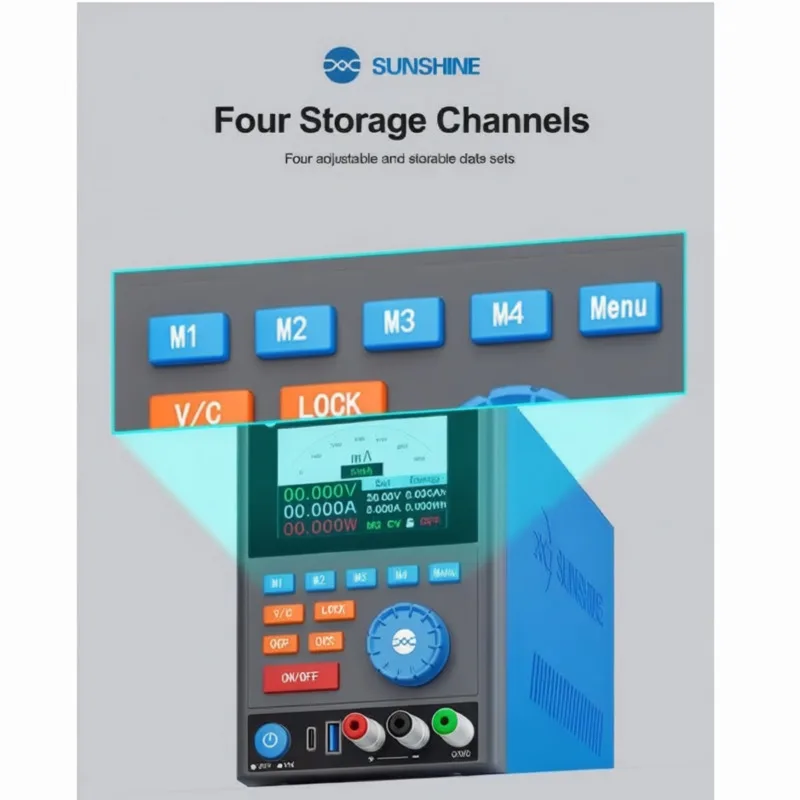 

Интеллектуальный источник питания постоянного тока SS P4 PRO 30V6A с высокоразрешающим TFT-дисплеем, визуализацией кривых и 4-канальной памятью для точных измерений