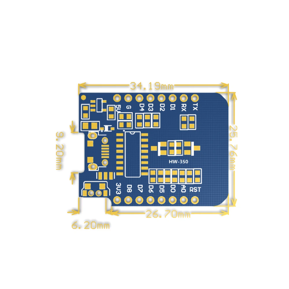 ESP8266 ESP12F ESP-12F Mini Module Mini WiFi Development Board Type-C Interface 3.3V Based On ESP-8266EX 11 Digital Pin