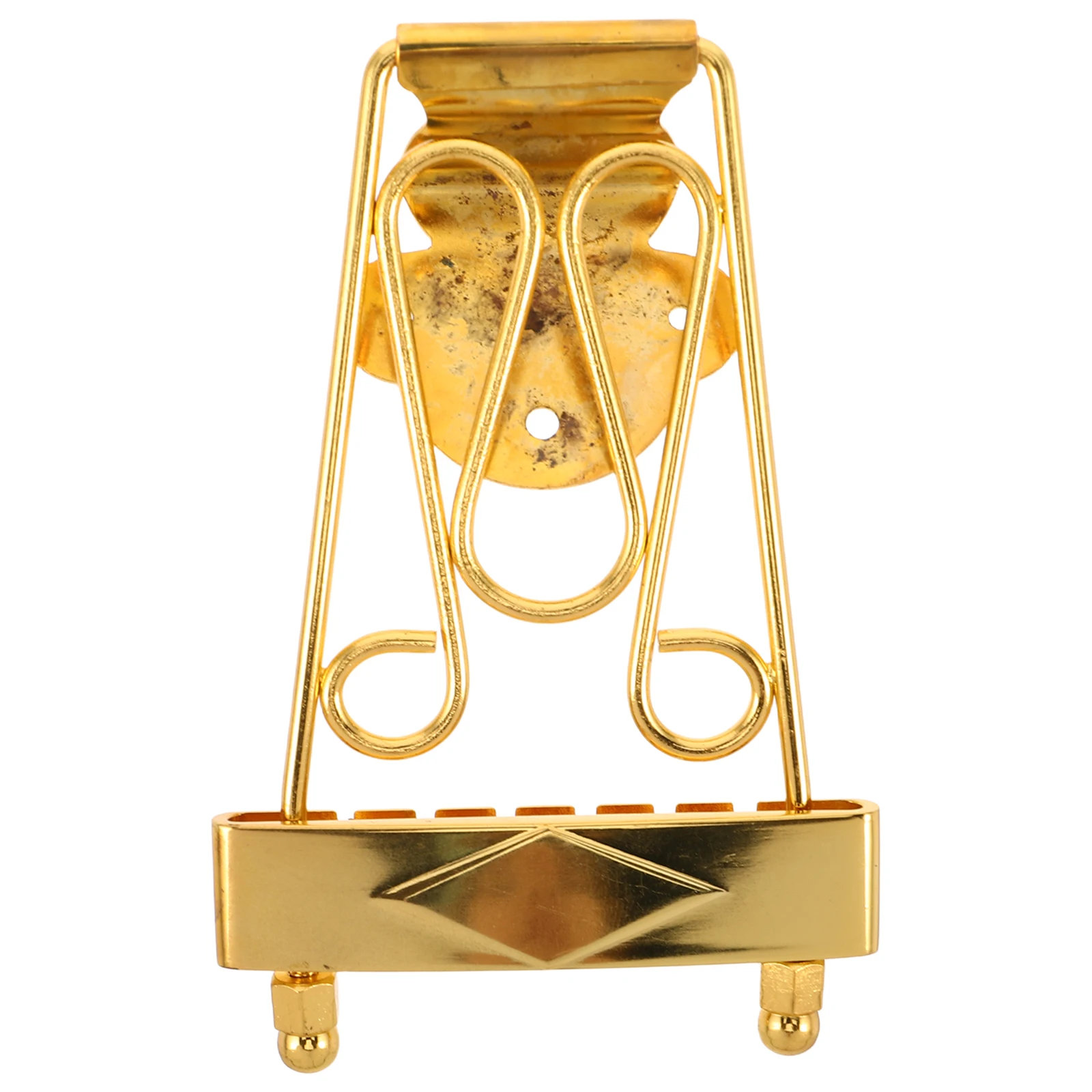 

6 String Tailpiece for Electric Guitars Stylish Gold Finish Durable Metal Lightweight Portable Bridge Guitar Parts