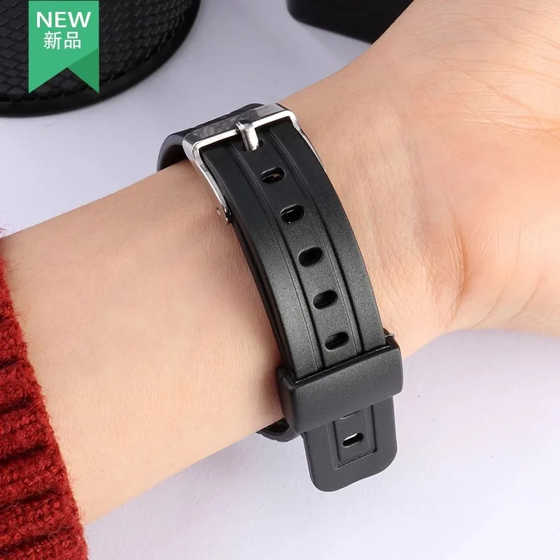 حزام ساعة اليد من الراتنج لساعة كاسيو W-800 F-91W A159 AE1200 AE1200W AE-1300 سوار ساعة من السيليكون 18 مللي متر سوار ساعة من الفولاذ المقاوم للصدأ