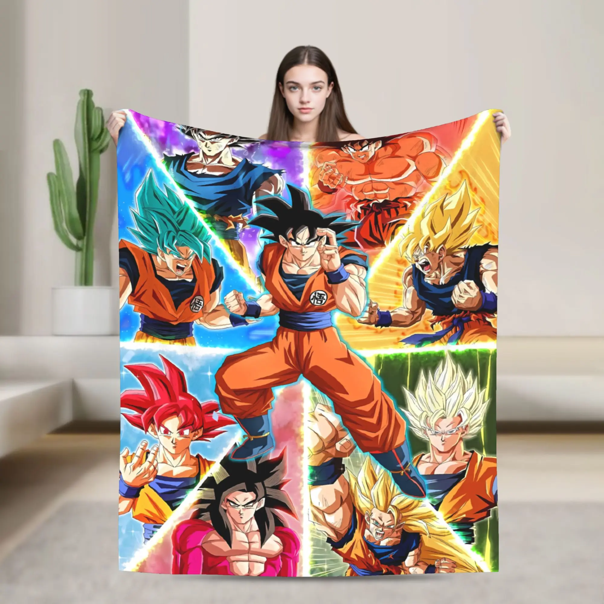 D-Dragon B-Ball 3D Japanese Anime Blanket Quality Soft  Throw Blanket Winter Boy Girl Living Room Novelty Bedspread