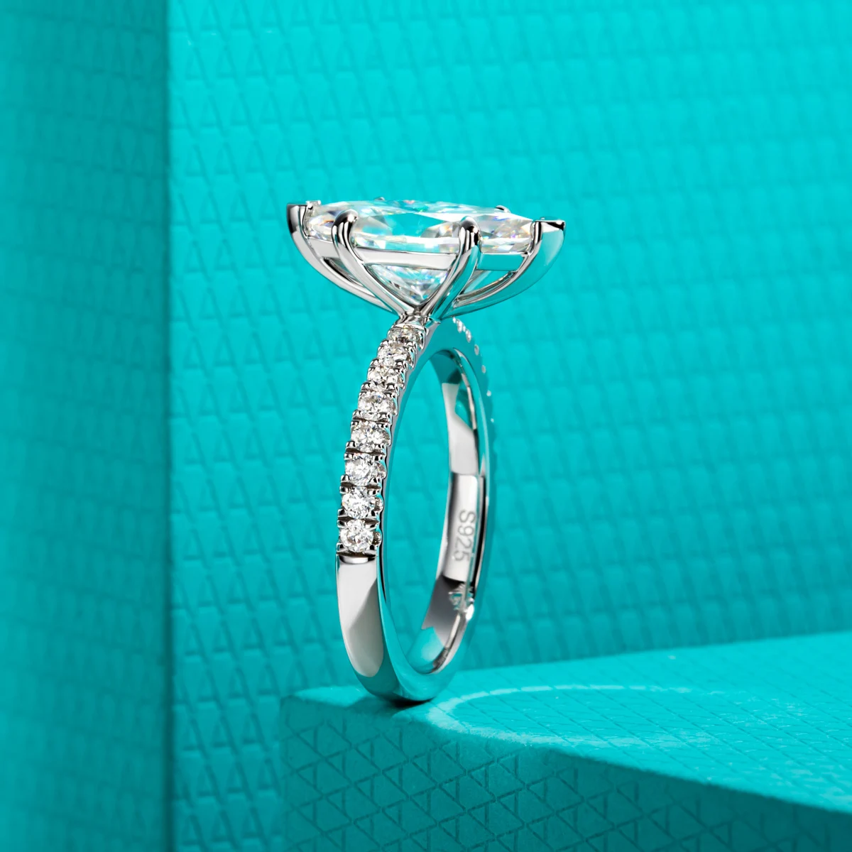 AnuJewel Großhandel 3ct D-Farbe Marquise-Schliff Moissanit-Ring 925 Sterling Silber Verlobungs- und Ehering für Damen Schmuckgeschenk – Detail 2