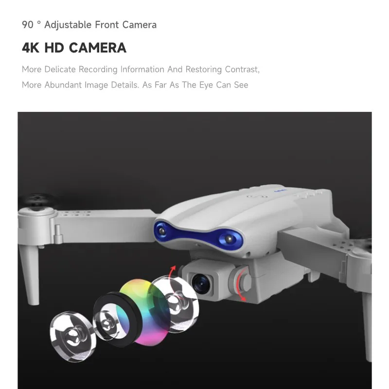 8K Professional Drone Camera 50x Zoom E99 K3 Pro HD 4K WIFI High Color Value Sensitive Control Quadcopter FPV HD WiFi Drone