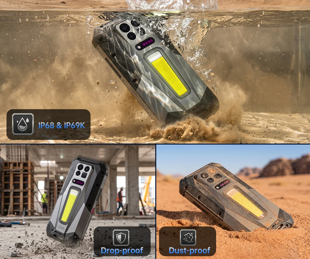 8849 TANK 5 Pro FLIR Thermal Imaging 2K Projector Rugged Smartphone eSIM Dimensity 9400e 3K AMOLED 17600mAh 220Lumen 18GB+512GB