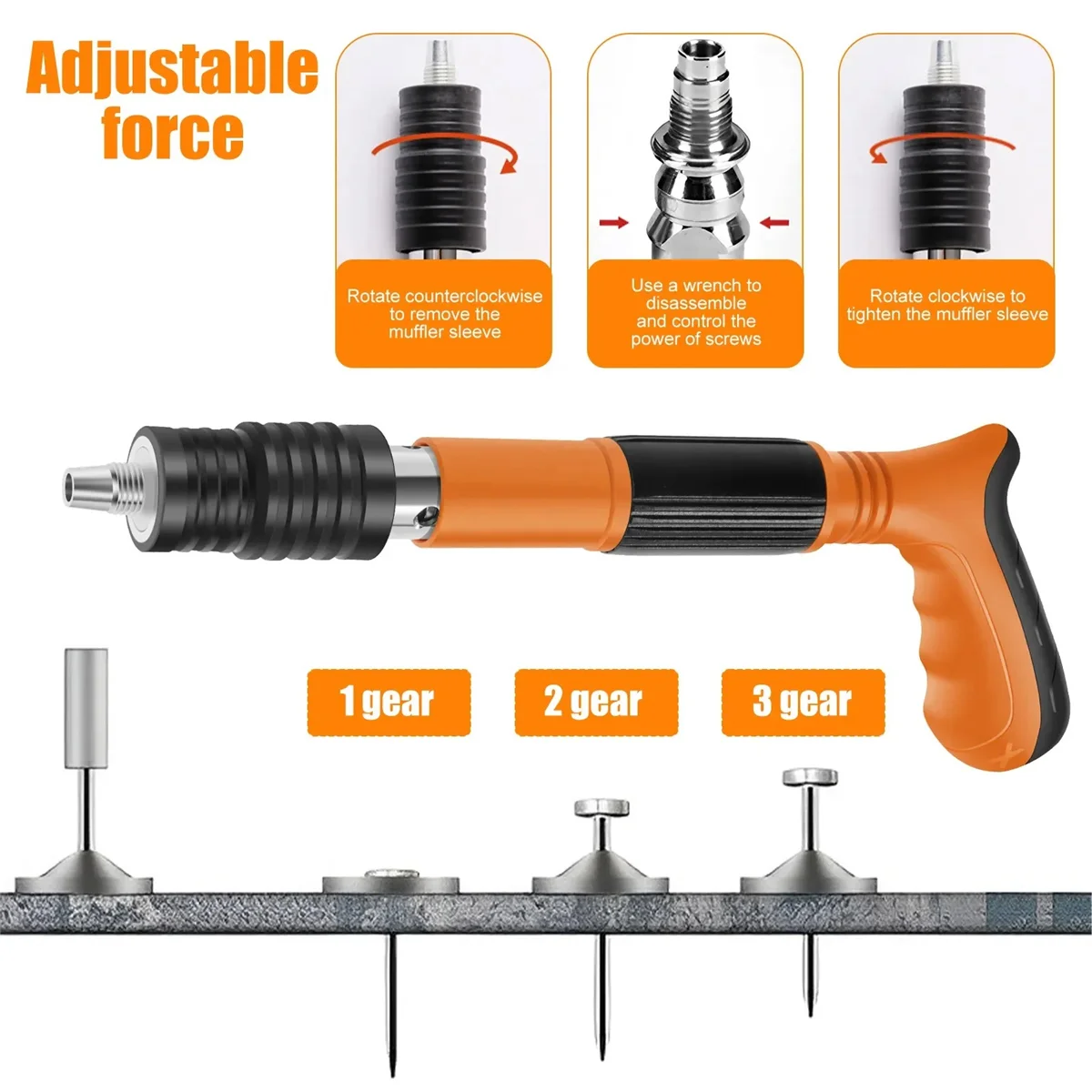 Mini Nailer Tool Manual Nail Machine Fastening Tools Air Nailer Machine Adjustable Cement Wall Nailer for Woodworking