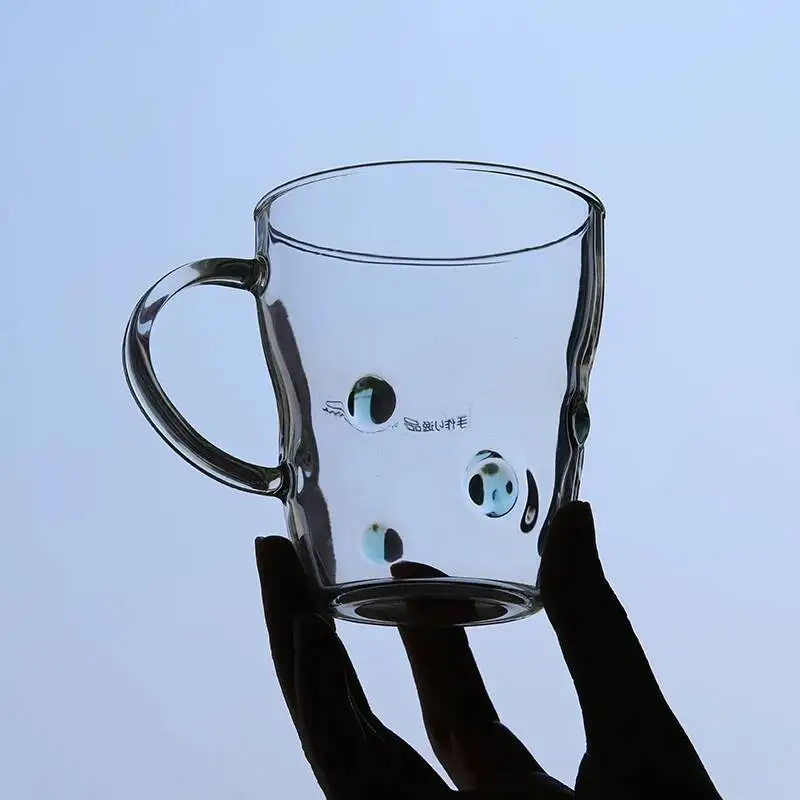 Japanese Imported [Yulu] Handmade Heat-Resistant Glass Milk Cup Japanese-Style Fresh Transparent Mug Gift