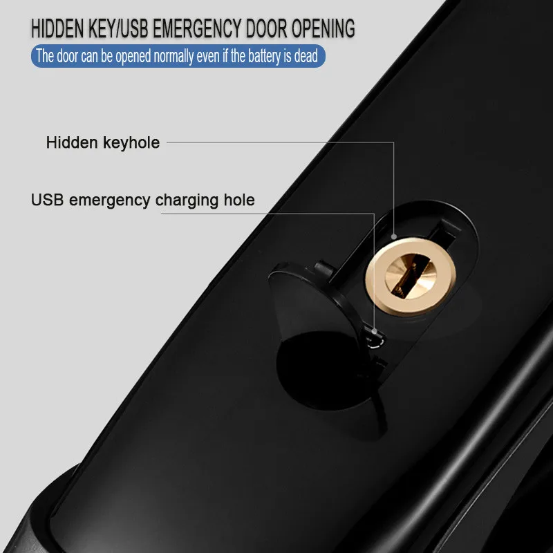 001 TUYA WiFi Smart Security Door Lock with Camera Password & Fingerprint Access APP Controlled Remote Unlock Automatic Features