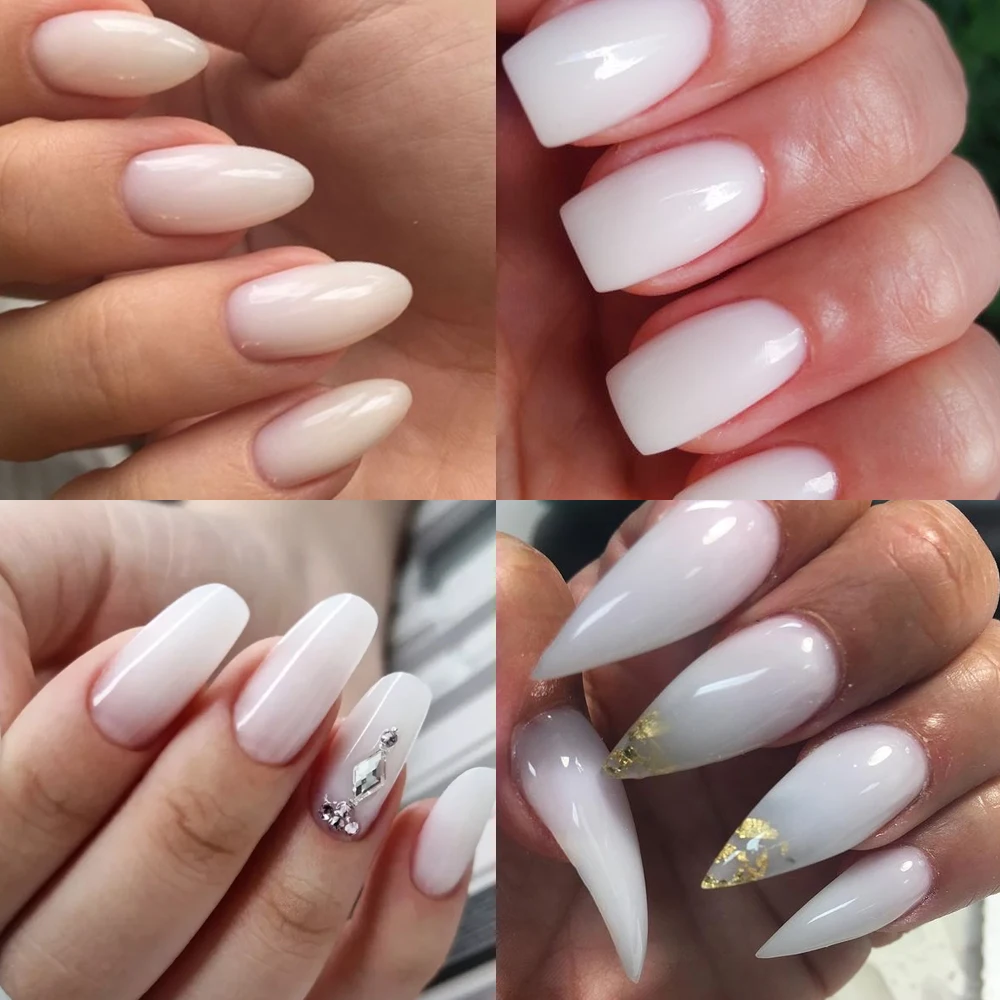 KODIES GEL Poly Acrylic Builder Nail Gel 30ML Semi Permanent UV Solid Milky White Clear Hard Construction Gel Extension Manicure