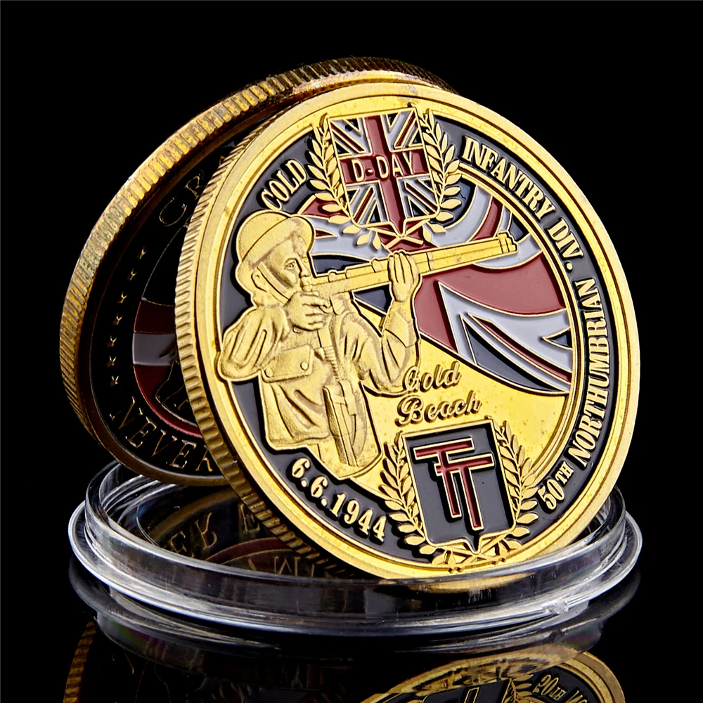 1944.6.6 World War II France Normandy Landing Commemorative Gold Challenge Coin Value Collectible