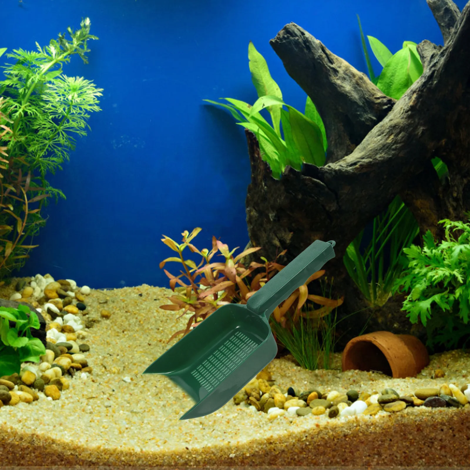 

Fish Tank Sand Shovel Plastic Small Handheld Scoop for Aquarium Gravel Sediment Cleaner Convenient Aquarium Tool