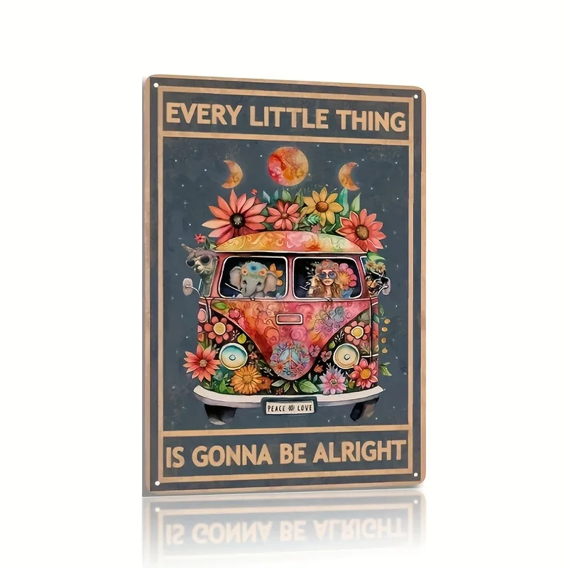 Hippie  Metal Tin Sign (), Retro 