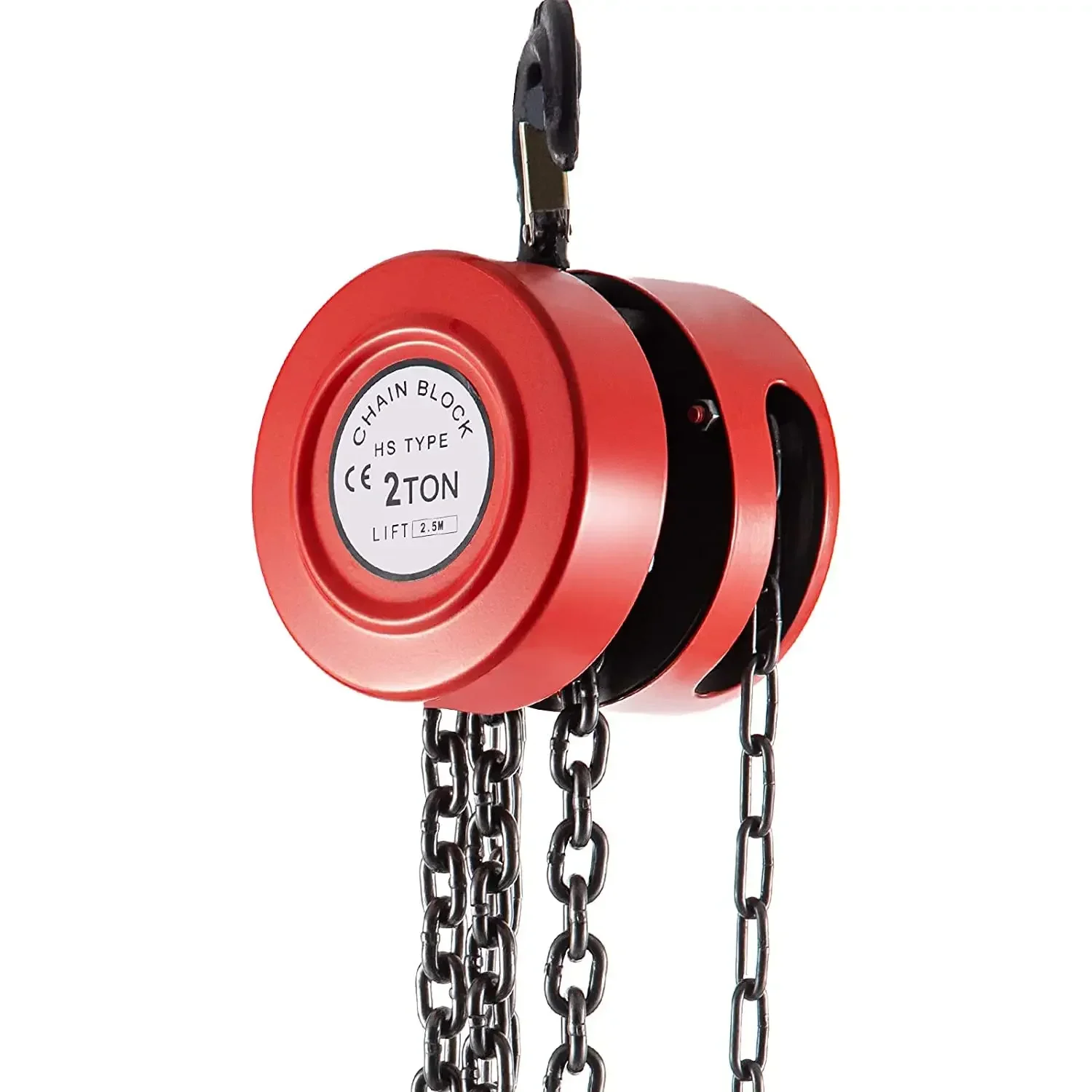 Hand Chain Hoist, 4400 lbs /2 Ton Capacity Chain Block, 8ft/2.5m Lift Manual Hand Chain Block