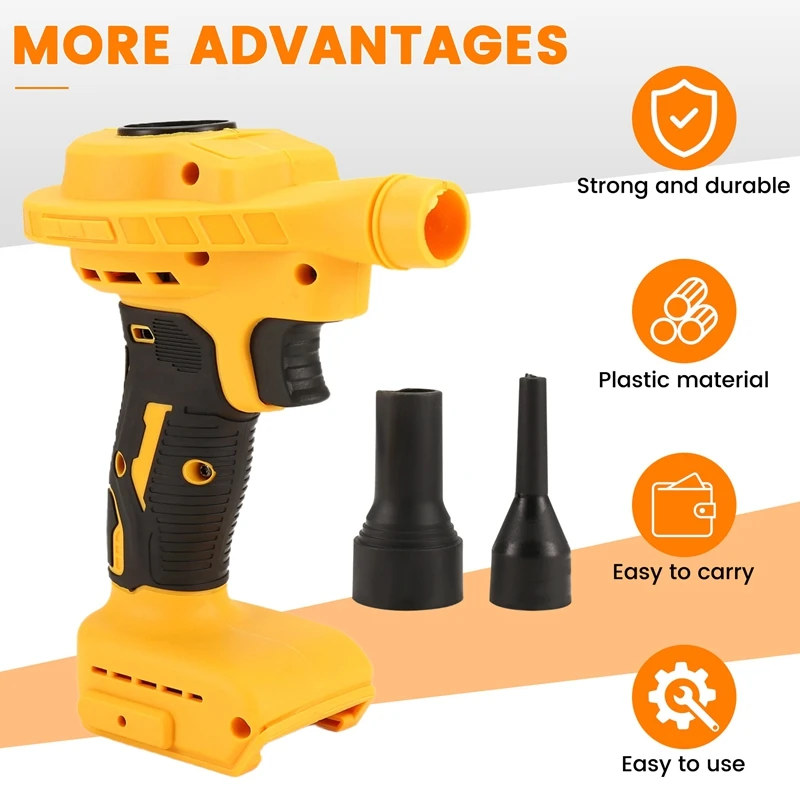Mesin debu udara tanpa kabel, alat listrik pembersih Inflator vakum pembersih efisien dapat diisi ulang untuk baterai Dewalt 18V 20V