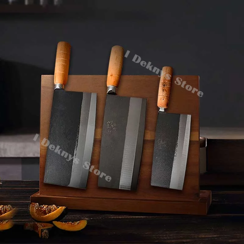 수제 주방 나이프 세트, 전문 요리사 식칼, 고탄소강 나무 손잡이, 가정용 주방 슬라이스, 보닝 나이프