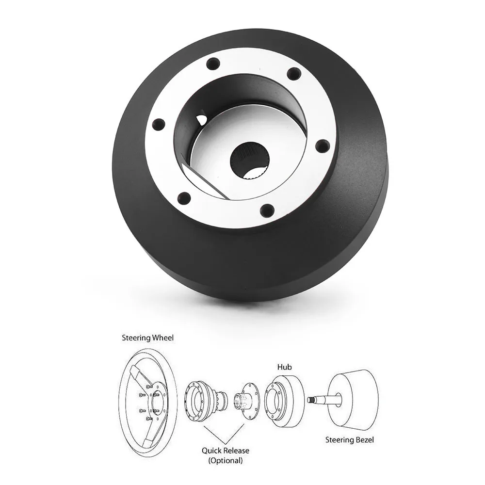 Aluminum 131H Hub Adapter for Honda For Civic S2000 For Prelude 6-Bolt Steering Wheel Mount Quick Release Ready Design