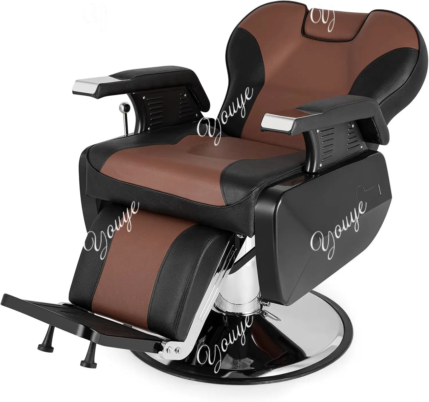 

Barber Chair Recline, Salon Chair for Hair Stylist Heavy Duty, Wide Seat 360 Degree Swivel, All Purpose Chair for Beauty Spa