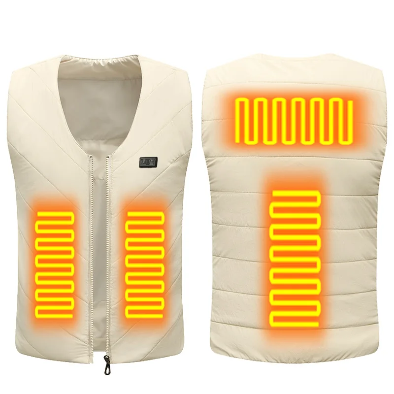 Gilet riscaldato elettrico per uomo e donna, 4 zone riscaldate, abbigliamento sportivo, cappotto termico in grafene, giacca riscaldante USB per il campeggio