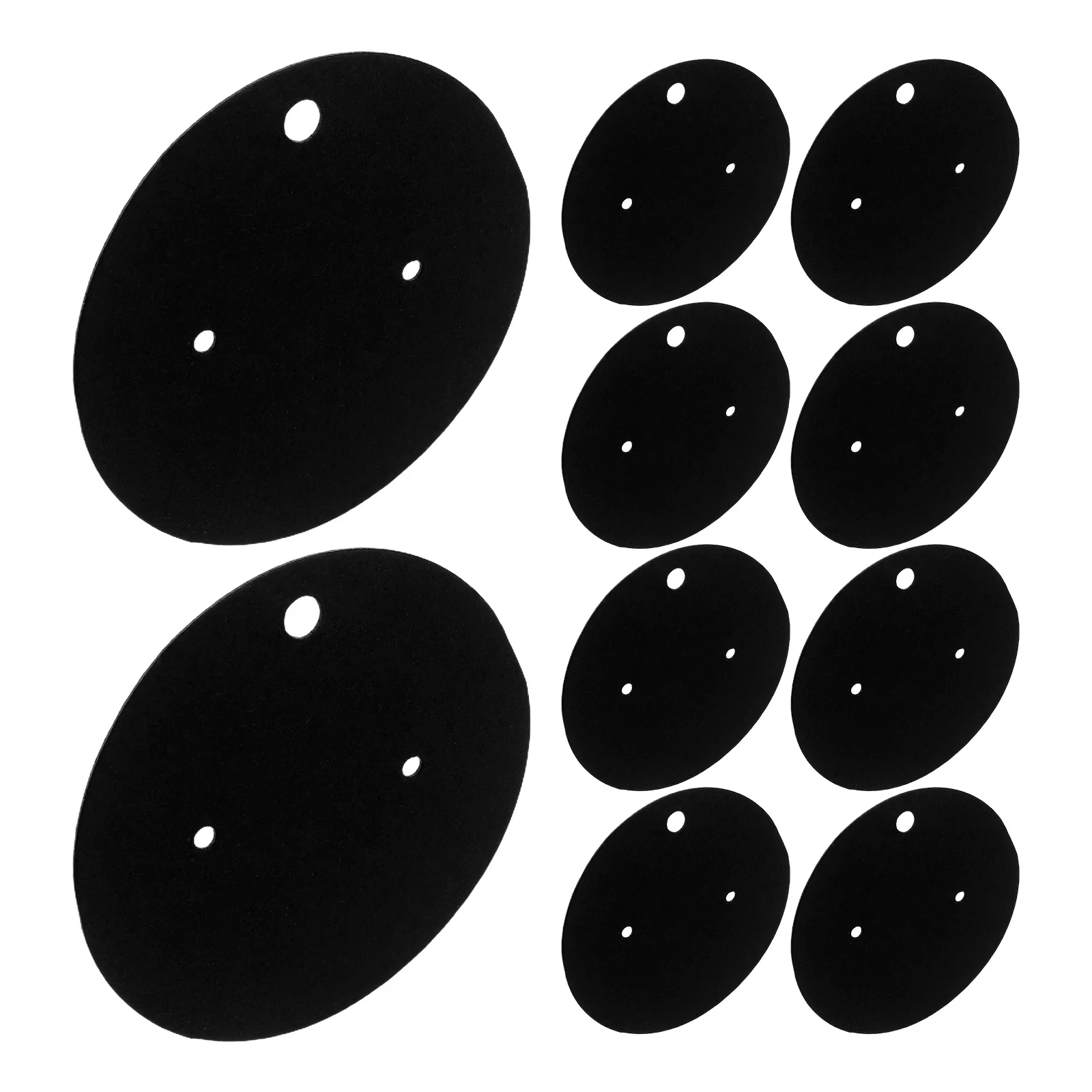 

100Pcs Round Black Earring Packaging Cards Elegant 5Cm Paper Jewelry Display Holder Tags for Small Business Retail Supplies