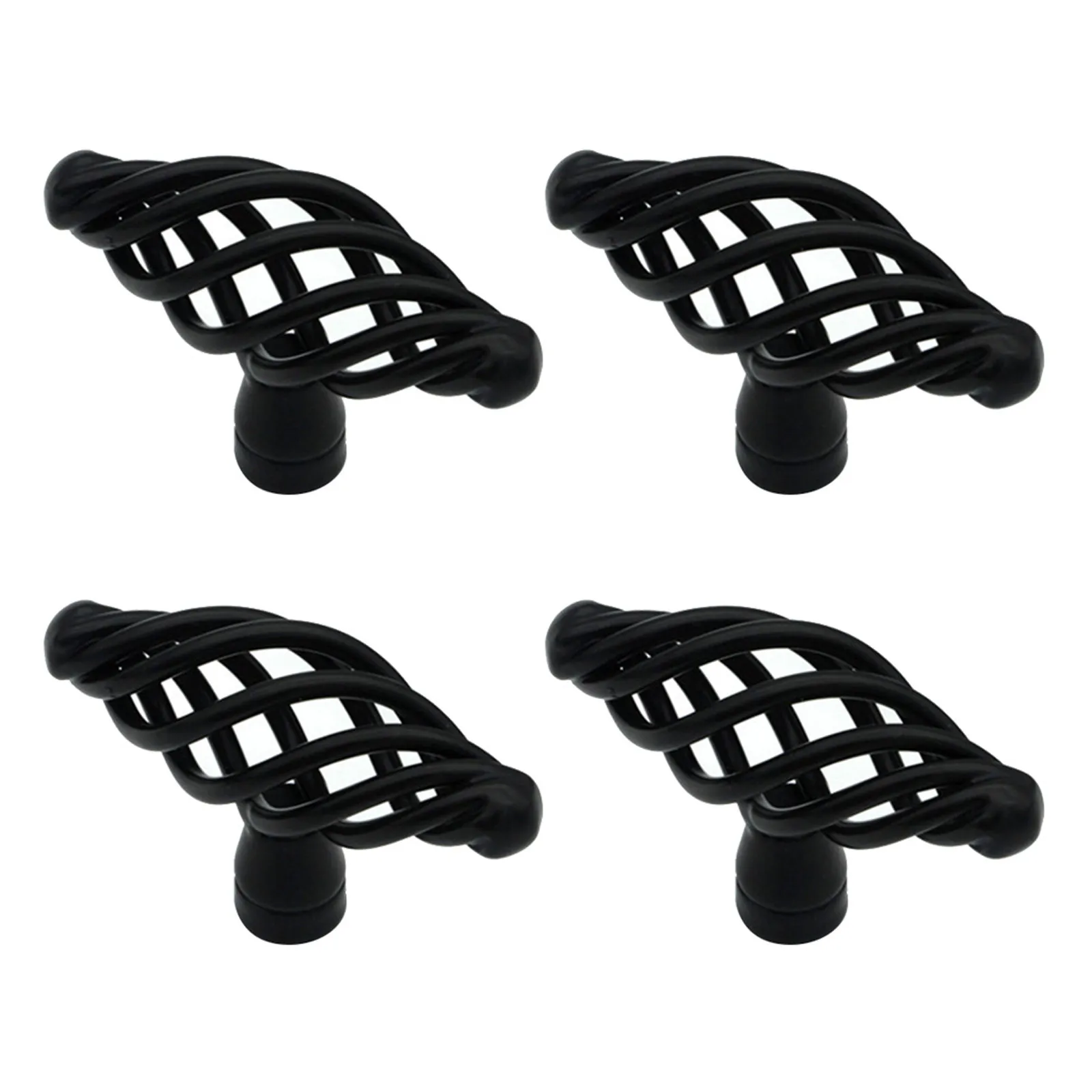 4Pcs Alloy Cage Pull Handles Bird Cage Design Cabinet Knobs for Cupboard Drawer Wardrobe Desk Bookcase Chest Kitchen Furniture