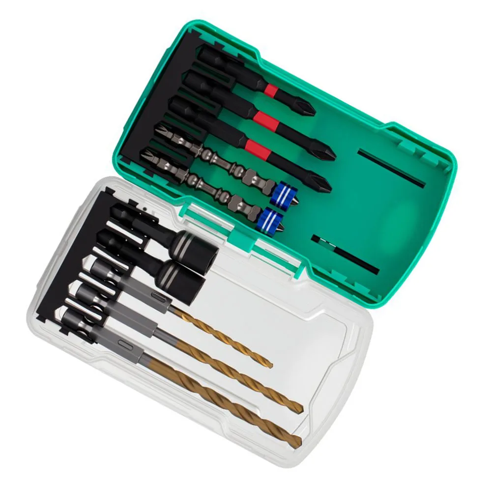 10pcs Screwdriver Bit Set Magnetic Screwdriver Bit Sleeve Wrench Adapter Twists Bit Magnetic Ring Bit Resistant Strong Socket