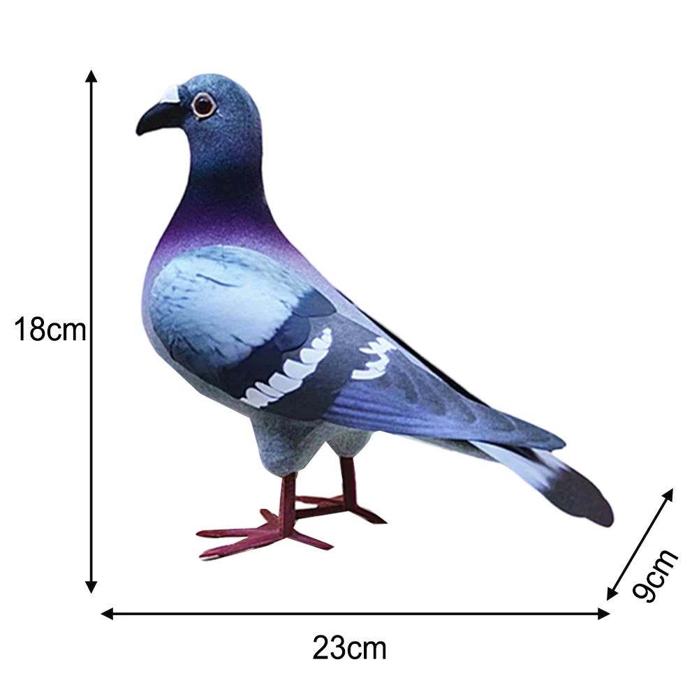 

Realistic Large Foam Pigeon Model for Indoor For Home and Garden Decor Handmade with Foam Body and Cardboard Wings