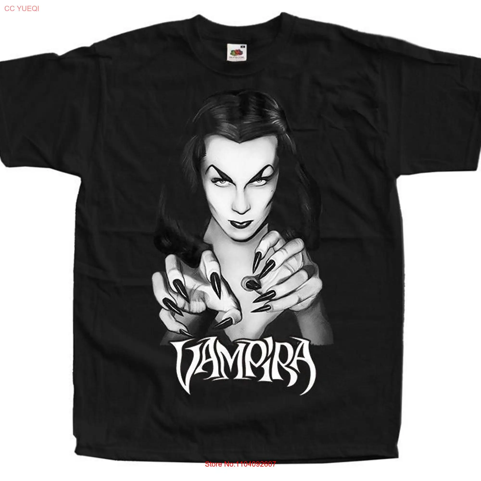 Vampira V10 Horror Poster T SHIRT All sizes S 5XL Cotton long or short sleeves