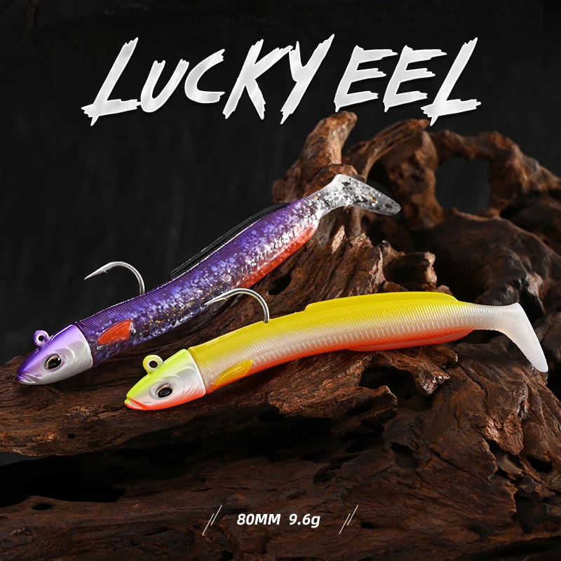 BLUX سعيد Sandeel 8 سنتيمتر 9.6 جرام لينة لايف ثعبان البحر الصيد إغراء مجداف الذيل تهزهز رئيس هوك الفينيل الاهتزاز الطعم الاصطناعي المياه المالحة والعتاد #3