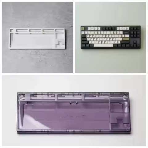 Transition Lite Mechanical Keyboard Kit Custom PC Keyboard Kit Accessories 87 Layout Wird Transparent Flex Cut Support VIA RGB