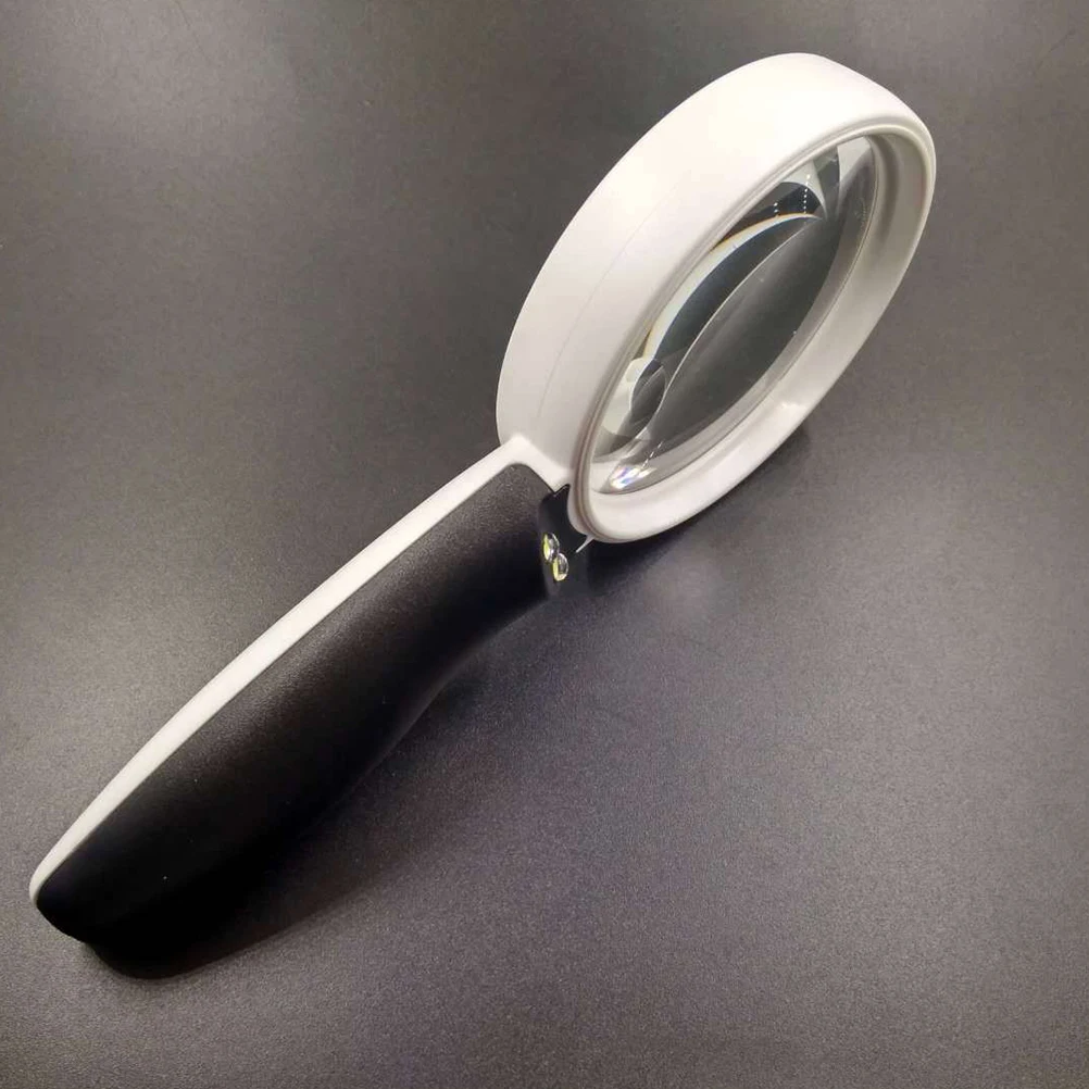 

Lighted Magnifying Glass LED Bright White Reading Aid Portable Handheld Tool for Seniors Adults Repairing Hobbies Crafts Jewelry