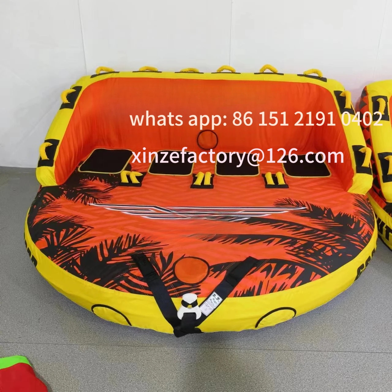 Customizable inflatable tractor backrest water inflatable tractor ring 2-3-4 towing hovercraft