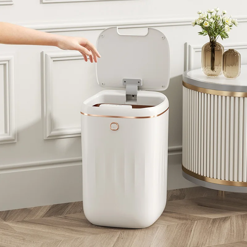 

Large Smart Sensor Wastebasket Automatic Sensor Trash Can Waterproof Bathroom Kitchen Food Waste Bin Electric Lid Smart Dustbin