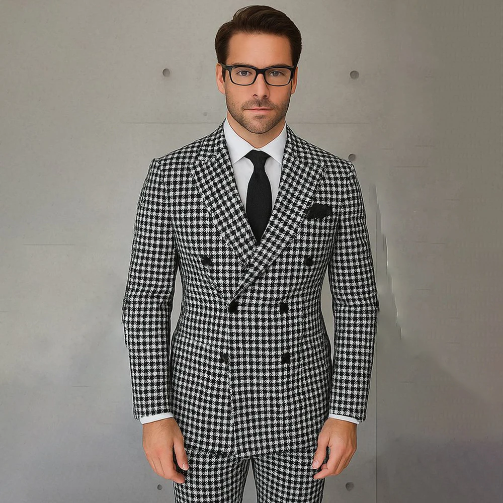 

Customzied Men's Suits Fashion Single Breasted Peak Lapel Slim Fit Wedding 3 Piece Jacket Pants Vest Formal Sets Costume Homme