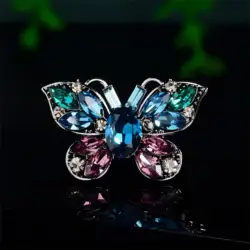 Rhinestone Hollow Butterfly Pins for Women Unisex Glass Insect Brooches Office Party Friend Gifts Jewelry Accessories