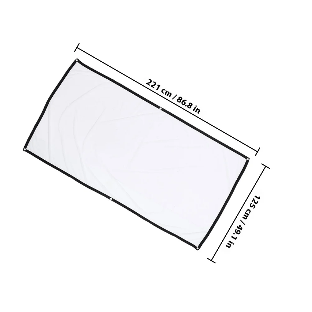Schermo per proiettore pieghevole portatile in poliestere Tenda per film di grandi dimensioni Schermo per presentazioni di formazione per interni ed esterni