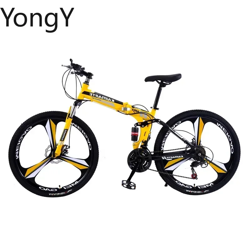 Stylish OT2-Folding Mountain Bike Soft Tail Variable Speed 26 Inch Adult Student Teen Variable Speed Commuter Bike