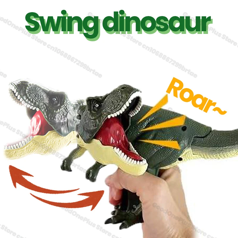 Toy Dinosaurs Zazaza Gun Novel Decompression Roaring Swing Dinosaur Toys for Boys Fidget Toys Creative Telescopic Gifts for Kids