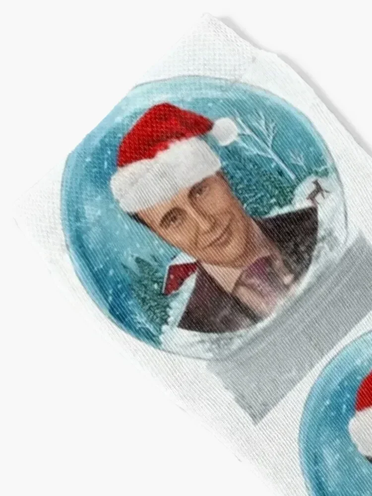 Christmas Hannibal in Winter Snow Globe with Santa Hat Socks gifts Argentina Men's Socks Women's