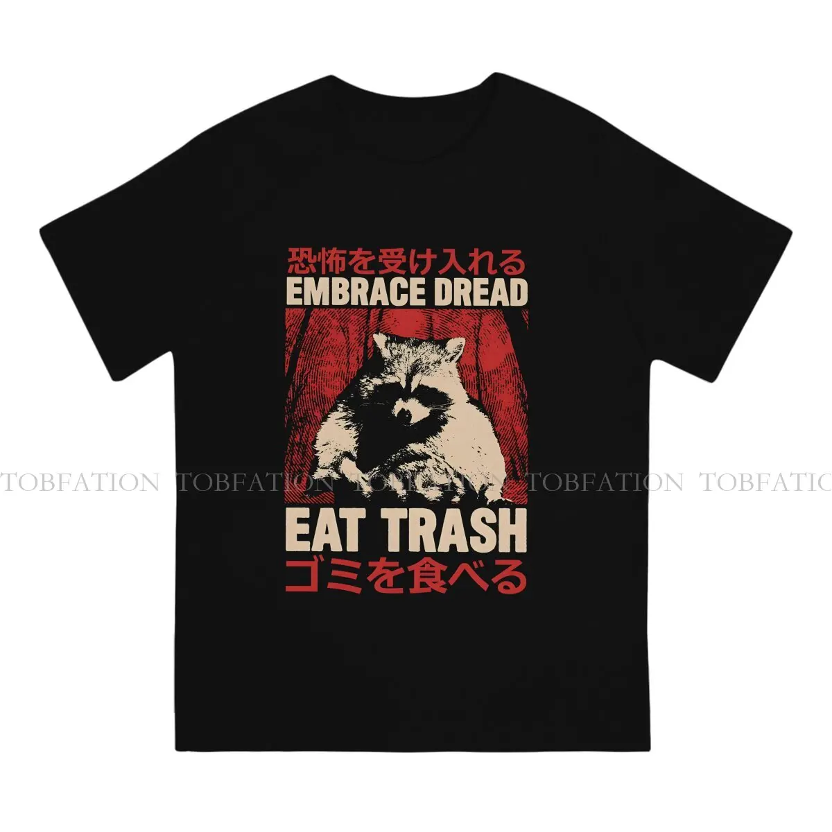 Embrace Dread Raccoon Hipster TShirts Raccoon Lover Male Style Pure Cotton Tops T Shirt O Neck Big Size