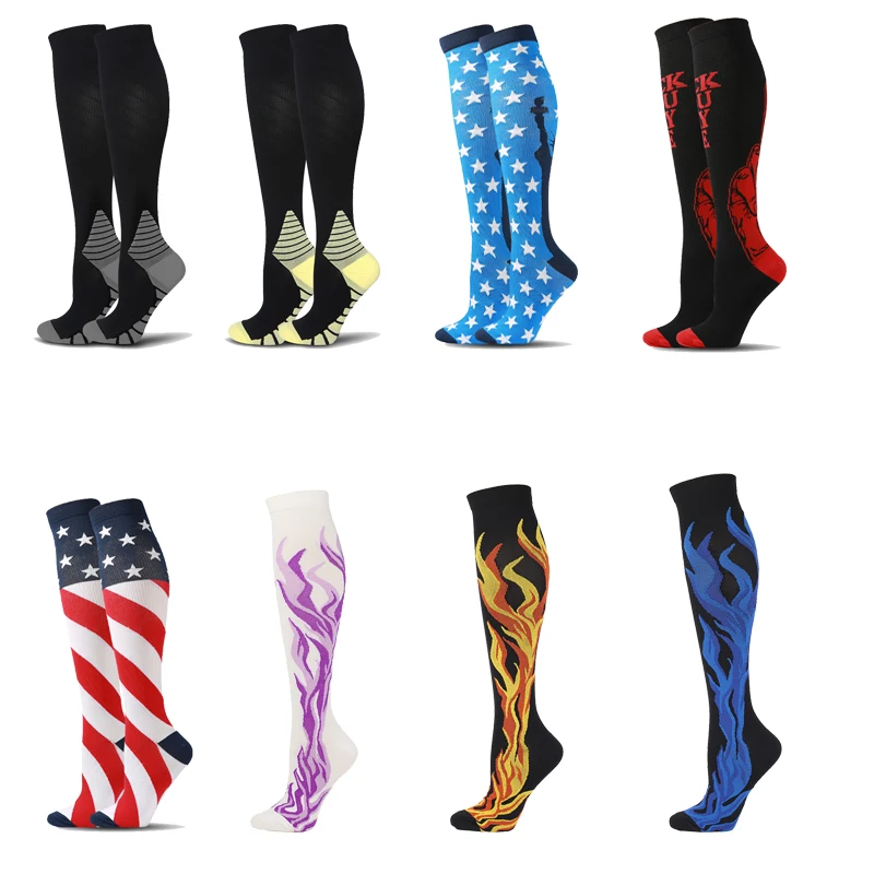 

Men Women Compression Socks Fit For Sports Outdoor Running Cycling Long Pressure Stockings Blood Circulation Promotion Slimming