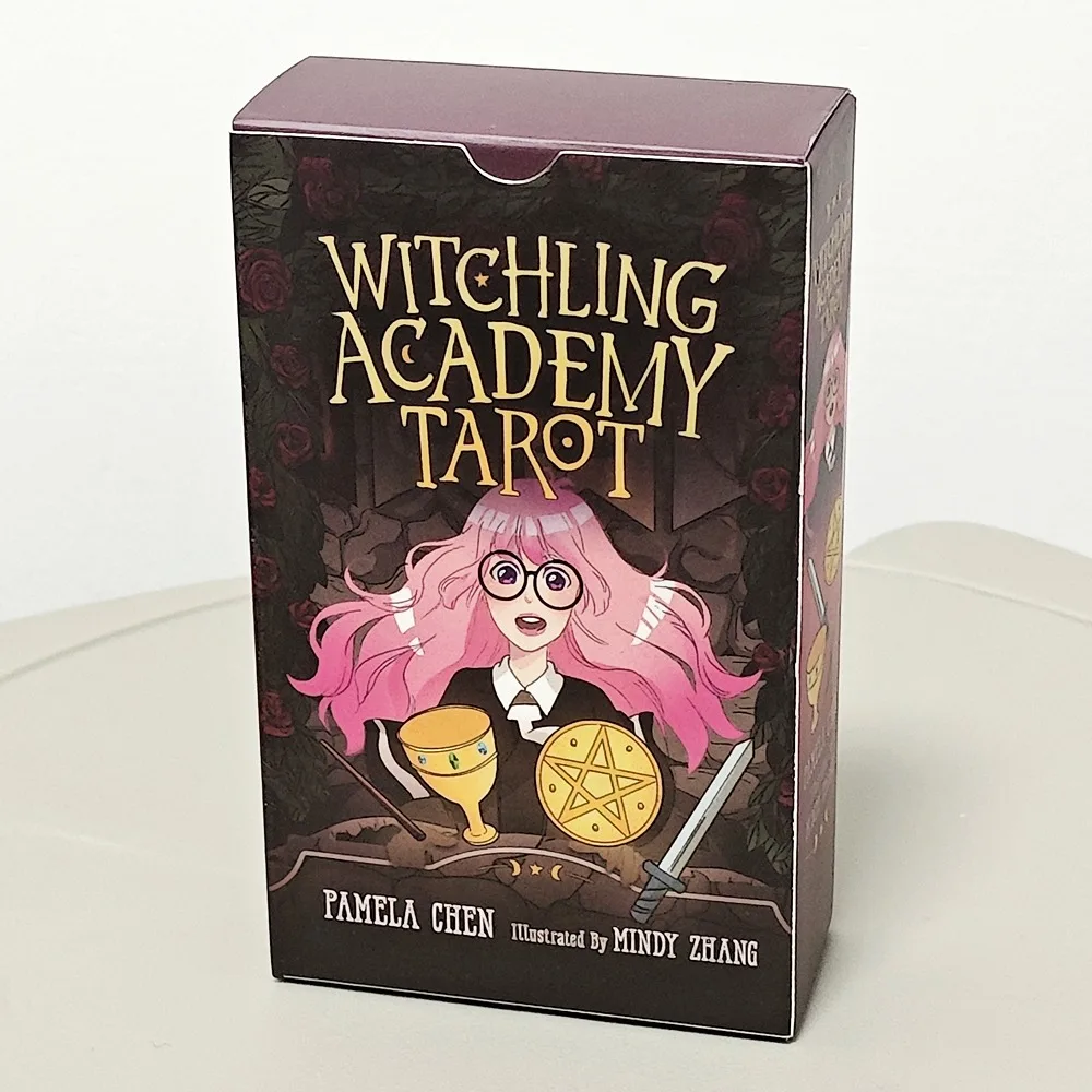 12*7 ซม.Witchling Academy Tarot Deck ที่มีงานศิลปะแปลกและสร้างแรงบันดาลใจ Insights 78 ชิ้นไพ่ทาโรต์ขึ้นอยู่กับระบบ Rider