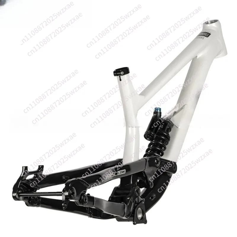 Bicycle shock absorber soft tail downhill frame