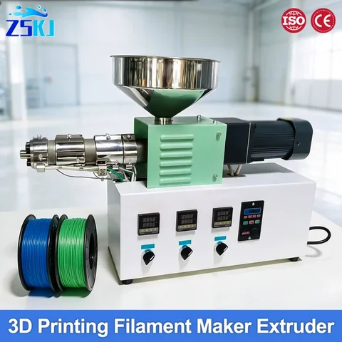 3D Printing Filament Maker Single Screw Extruder 3D Consumables Extrusion Machine For PEEK/TPU/TPE ABS PCL Customized Sheet