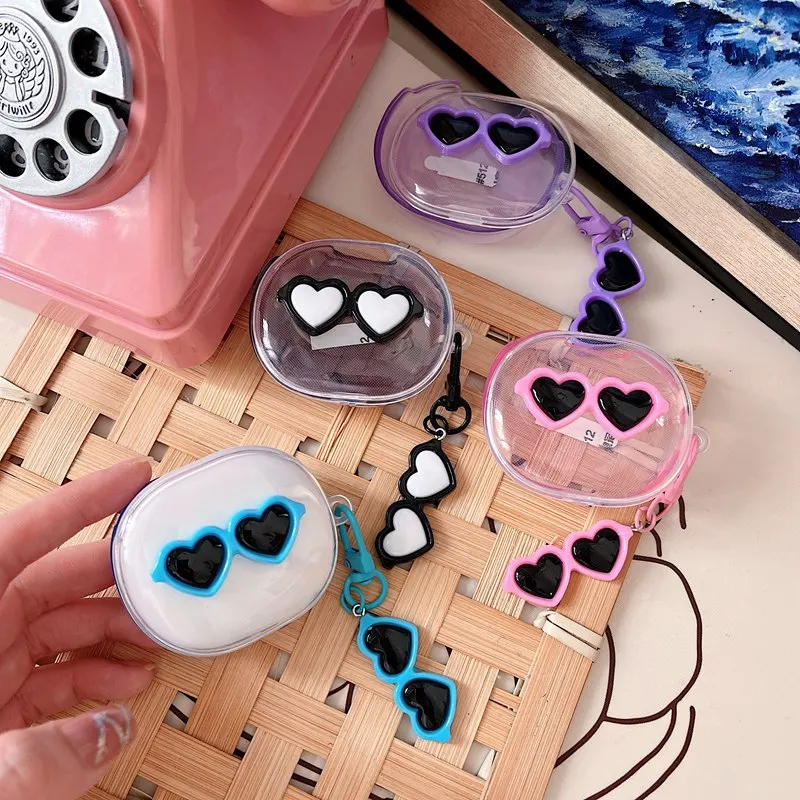 حافظة سيليكون شفافة لبراعم Redmi ، غطاء سماعات أذن نشطة مع Keychian ، جراب سماعات أذن مضحك ، 5 5Pro 4Lite