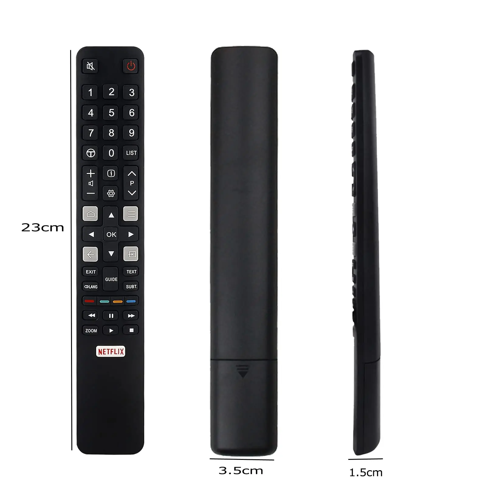 Replaced TCL Remote RC802N YUI1 for Netflix TCL TV 75C2US 65C2US 55C2US 50E18US 55E18US 43P20US 49C2US 32S6000S 4